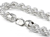 Sterling Silver 9.0mm Rope Link Bracelet