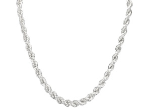 Sterling Silver 9.0mm Rope 20 Inch Chain