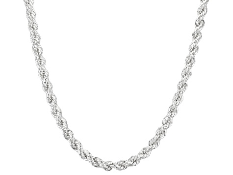 Sterling Silver 9.0mm Rope 22 Inch Chain