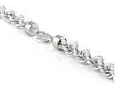 Sterling Silver 9.0mm Rope 22 Inch Chain