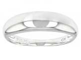 Rhodium Over Sterling Silver Set Of 2 Band Rings