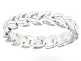 Rhodium Over Sterling Silver Set Of 2 Band Rings