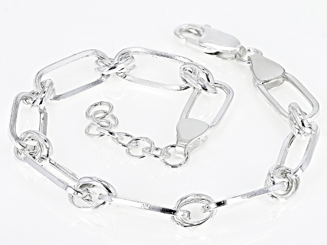Diamond Rectangle Link Bracelet  The Jewelbox