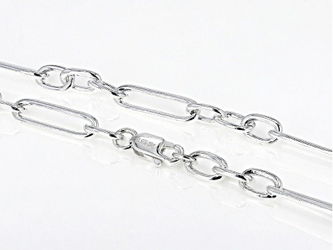 Sterling Silver 4.5mm 3+1 Link 20 Inch Chain