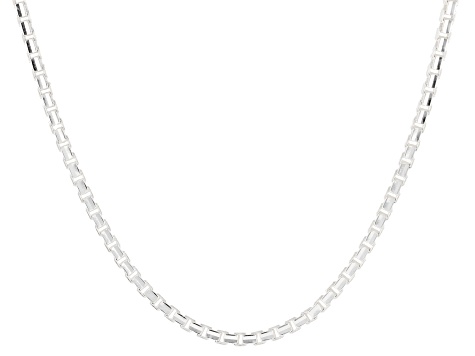 Sterling Silver 2.3mm Octagonal Box 18 Inch Chain