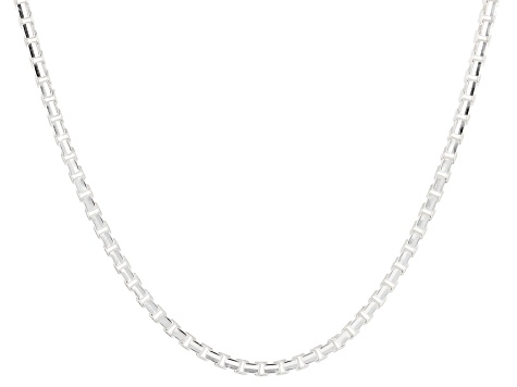 Sterling Silver 2.3mm Octagonal Box 20 Inch Chain