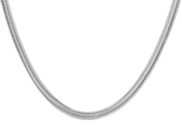 Picture of Sterling Silver 6mm Flat Snake 20 Inch Chain.
