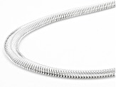 Sterling Silver 6mm Flat Snake 20 Inch Chain.