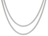 Sterling Silver Set Of 2 18 And 20 Inch Snake Chains
