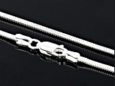 Sterling Silver Set Of 2 18 And 20 Inch Snake Chains