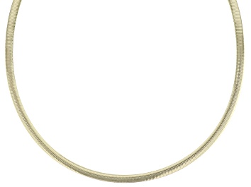 Picture of Sterling Silver & 18k Yellow Gold Over Sterling Silver 5.8mm Reversible Omega Chain 20 Inch Necklace
