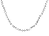 Sterling Silver Bead Link Necklace 20 inch 6mm