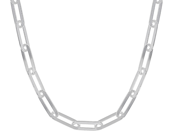Sterling Silver 5.9mm Paperclip 18 Inch Chain - DOM488A | JTV