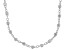 Sterling Silver Diamond-Cut Bead Station 24 Inch Necklace