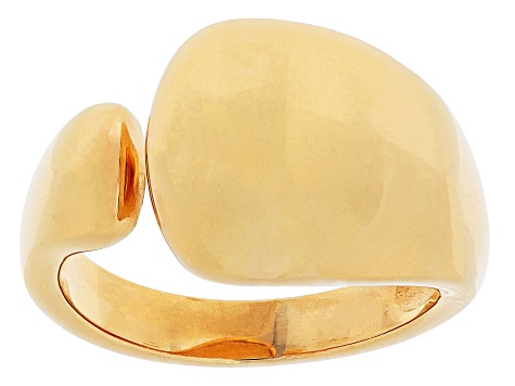 18k Yellow Gold Over Sterling Silver Cuff Ring