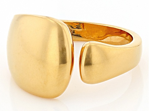 18k Yellow Gold Over Sterling Silver Cuff Ring