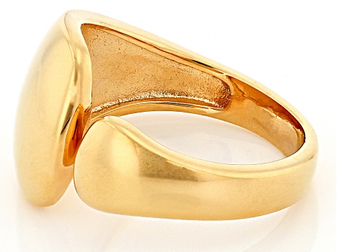 18k Yellow Gold Over Sterling Silver Cuff Ring