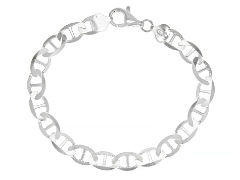 Sterling Sterling 8mm Flat Mariner Link Bracelet