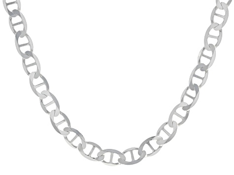 Sterling Silver 8mm Mariner 22 Inch Chain