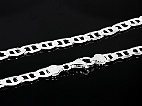 Sterling Silver 8mm Mariner 22 Inch Chain