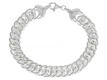 Picture of Sterling Silver 10mm Double Curb Link Bracelet