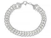 Sterling Silver 10mm Double Curb Link Bracelet