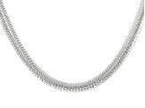 Sterling Silver 6mm Flat Snake 20 Inch Chain