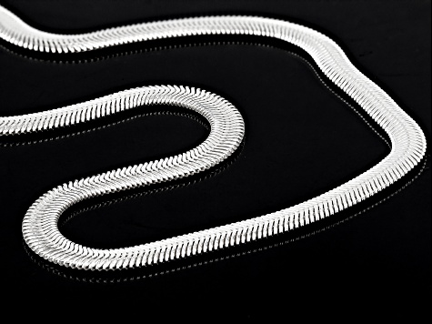 Sterling Silver 6mm Flat Snake 20 Inch Chain