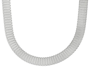 Sterling Silver 7mm Flat Mesh 20 Inch Chain