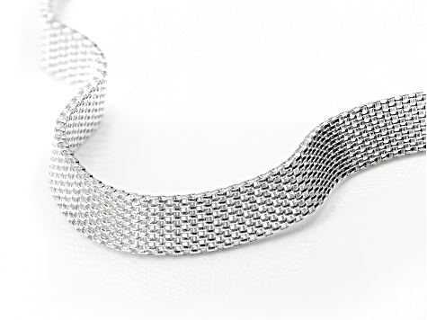 Sterling Silver 7mm Flat Mesh 20 inch Chain