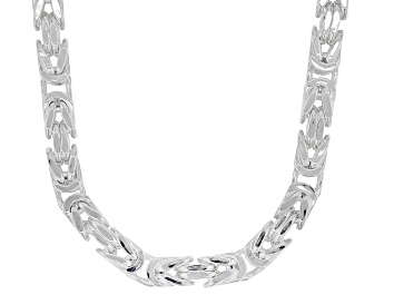 Picture of Sterling Silver 4.4mm Square Byzantine 20 Inch Chain