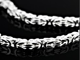 Sterling Silver 4.4mm Square Byzantine 20 Inch Chain