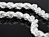 Sterling Silver 8.4mm Rope 20 Inch Chain