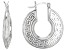 Sterling Silver 1" Greek Key Hoop Earrings