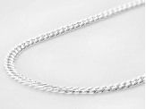 Sterling Silver 2.5mm Diamond-Cut Double Link 18 Inch Chain