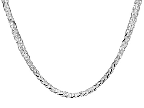 Sterling Silver 5.5mm Diamond-Cut Wheat 20 Inch Chain