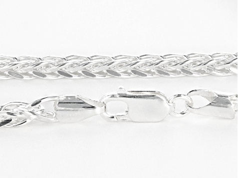 Sterling Silver 5.5mm Diamond-Cut Wheat 20 Inch Chain