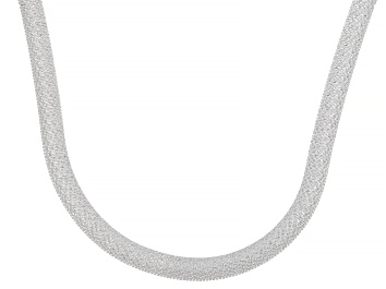 Picture of Sterling Silver 6mm Diamond-Cut Sparkle Herringbone 20 Inch Chain