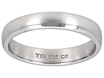 Picture of Rhodium Over Sterling Silver 4mm Band Ring