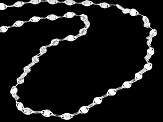 Sterling Silver 3.7mm Diamond-Cut Valentino 20 Inch Chain