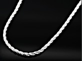 Sterling Silver 2mm Diamond-Cut Twisted Popcorn 20 Inch Chain