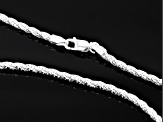 Sterling Silver 2mm Diamond-Cut Twisted Popcorn 20 Inch Chain