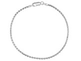 Sterling Silver 3mm Reversible Design Herringbone & 1.5mm Popcorn Link Bracelet Set of 2