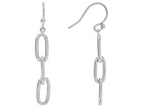 Sterling Silver Paperclip Link Dangle Earrings