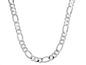 Sterling Silver 6mm Figaro 22 Inch Chain