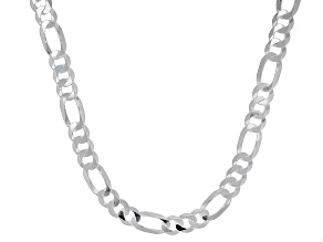 Sterling Silver Figaro 24 Inch Chain