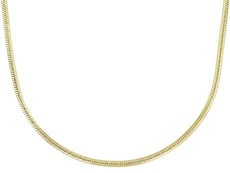 18k Yellow Gold Over Sterling Silver 1.5mm Sliding Adjustable Snake 24 Inch Chain