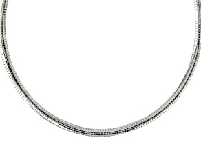 Sterling Silver 5.8mm Omega 18 Inch Chain