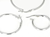 Sterling Silver Hoop Earring Set of 3