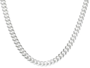 Sterling Silver 5.3mm Round Cuban Link 22 Inch Chain